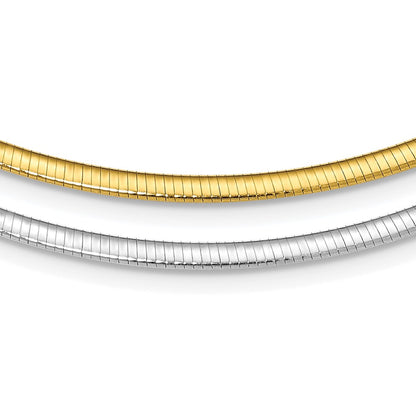 Sterling Silver Flash Gold-plated Reversible 3mm Cubetto Chain