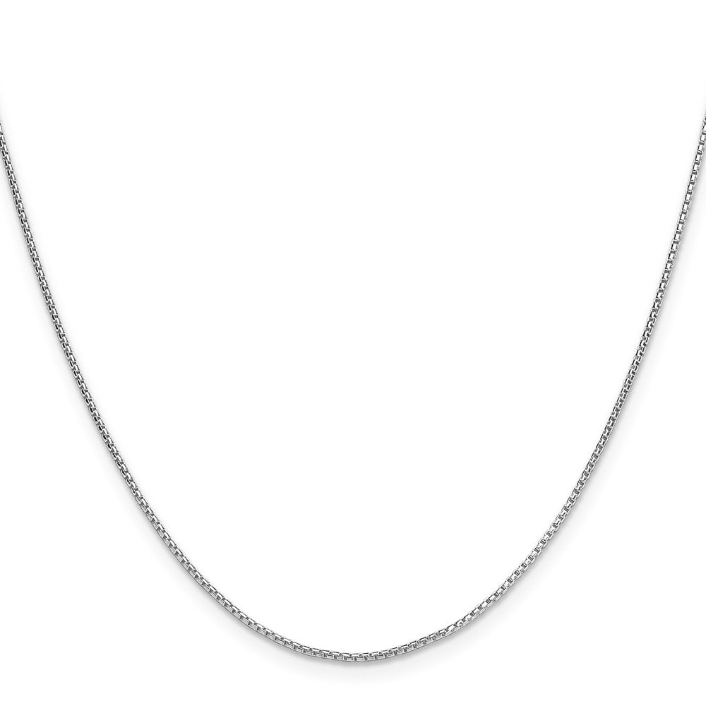 Sterling Silver .95mm Diamond-cut Round Box Chain w/4in ext.