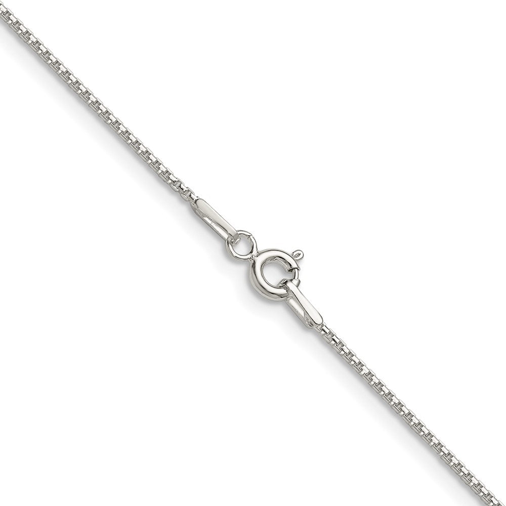 Sterling Silver .95mm Diamond-cut Round Box Chain w/2in ext.