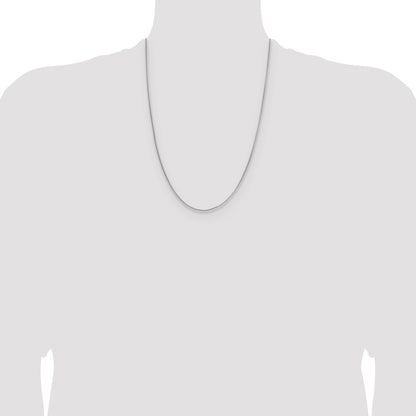 Sterling Silver .95mm Diamond-cut Round Box Chain