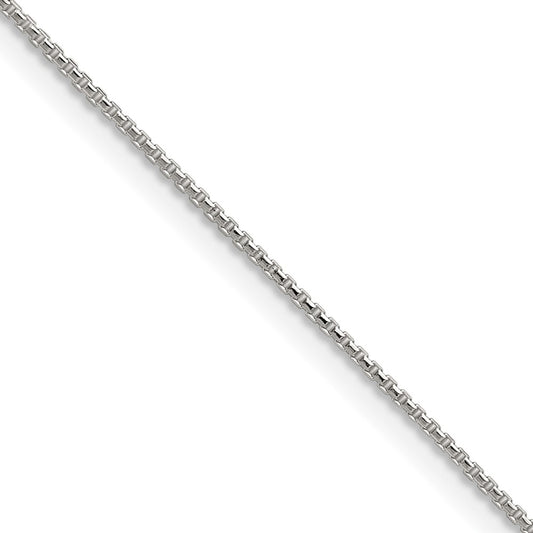 Sterling Silver .95mm Diamond-cut Round Box Chain