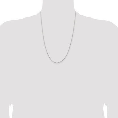 Sterling Silver 1.1mm Diamond-cut Round Box Chain