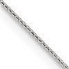 Sterling Silver 1.1mm Diamond-cut Round Box Chain