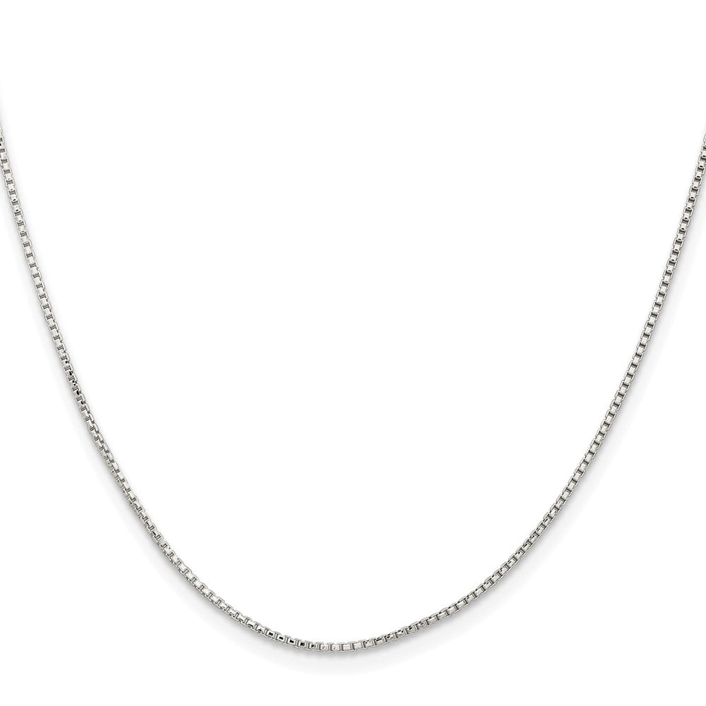 Sterling Silver Rhodium-plated 1.1mm Diamond-cut Round Box Chain w/4in ext.