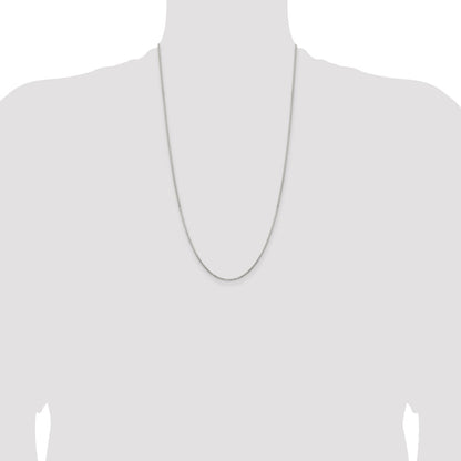 Sterling Silver 1.3mm Diamond-cut Round Box Chain