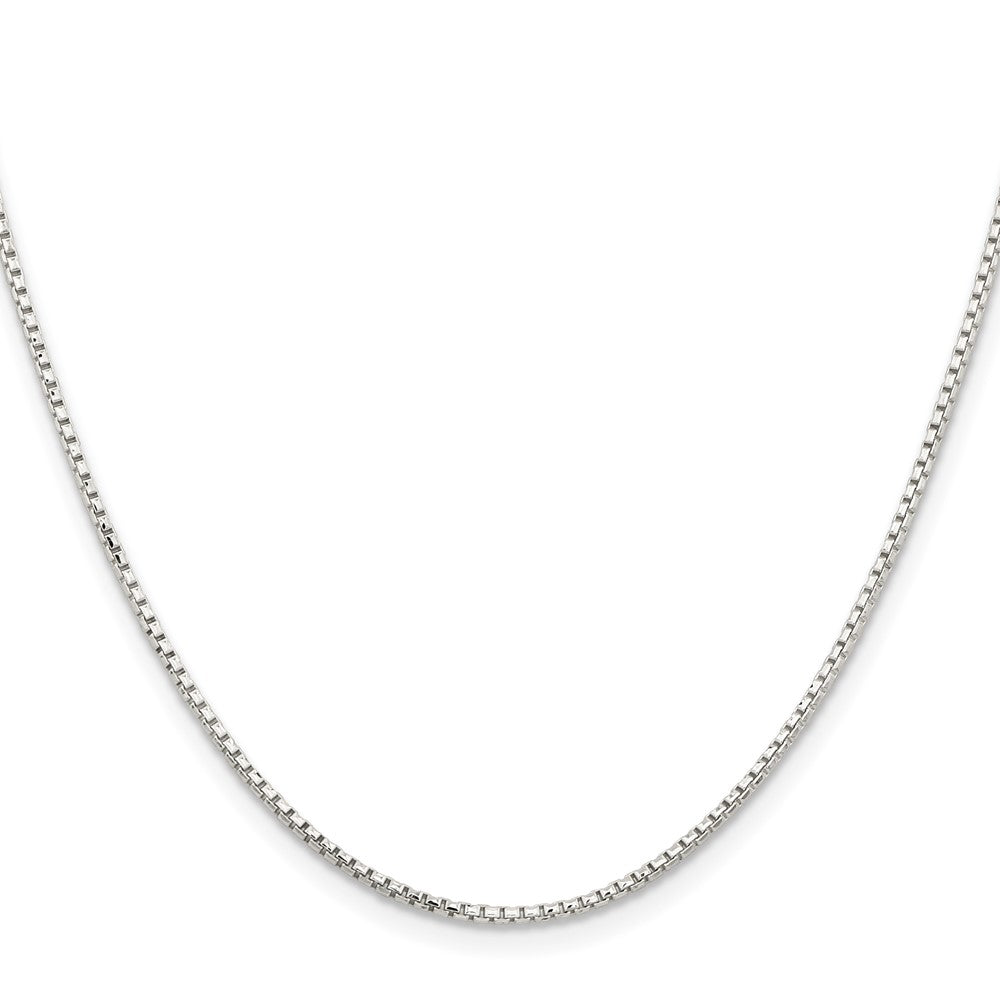 Sterling Silver 1.5mm Diamond-cut Round Box Chain