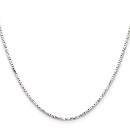Sterling Silver 1.5mm Diamond-cut Round Box Chain