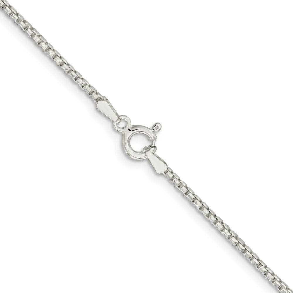 Sterling Silver 1.5mm Diamond-cut Round Box Chain