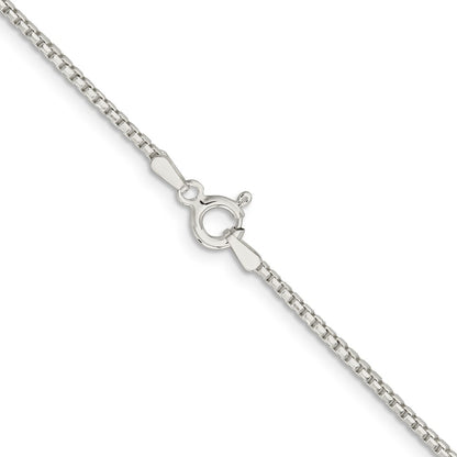 Sterling Silver 1.5mm Diamond-cut Round Box Chain