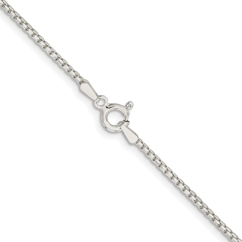 Sterling Silver Rhodium-plated 1.5mm Diamond-cut Round Box Chain w/4in ext.