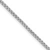 Sterling Silver Rhodium-plated 2mm Diamond-cut Round Box Chain