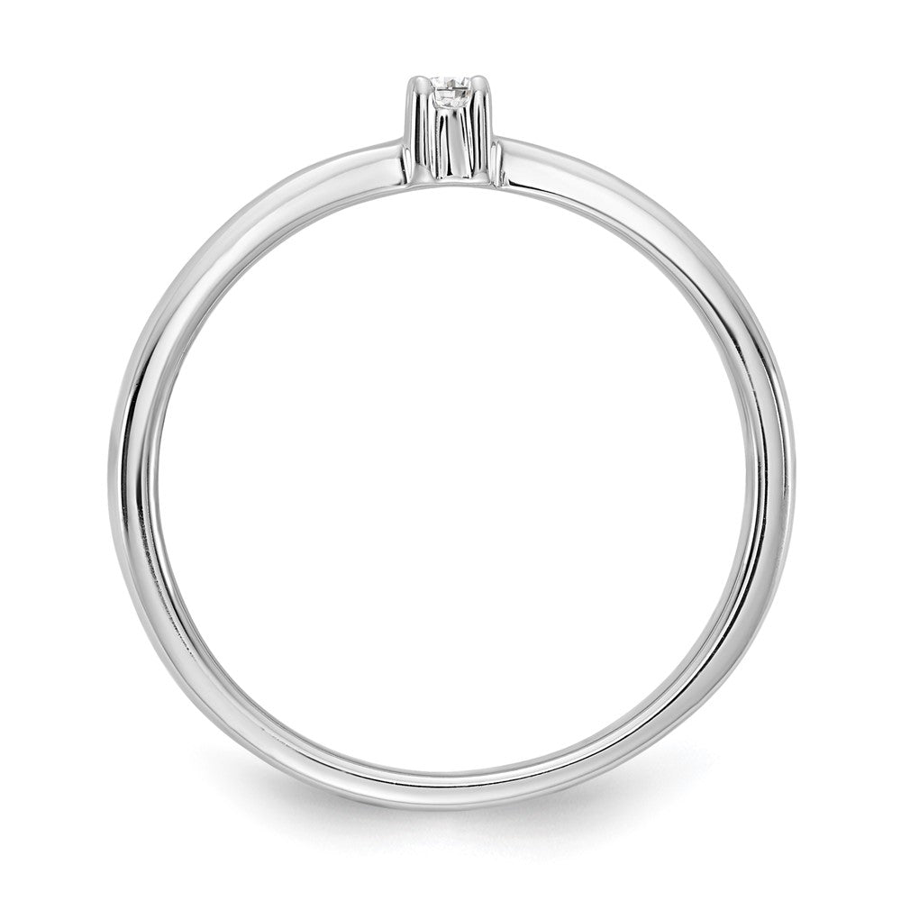 White Ice Sterling Silver Rhodium-plated Diamond  Ring