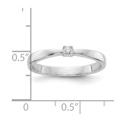 White Ice Sterling Silver Rhodium-plated Diamond  Ring