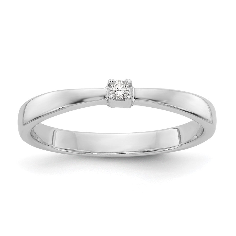 White Ice Sterling Silver Rhodium-plated Diamond  Ring