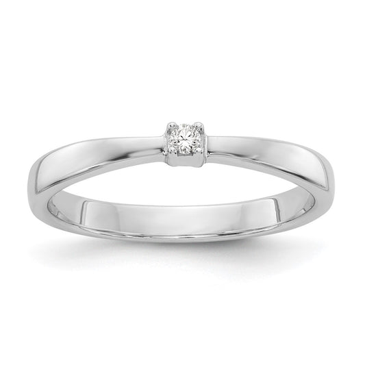 White Ice Sterling Silver Rhodium-plated Diamond  Ring
