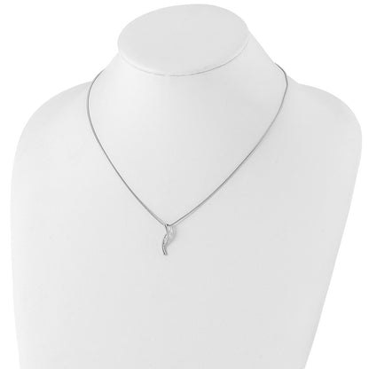 White Ice Sterling Silver Rhodium-plated 18 Inch Diamond Necklace with 2 Inch Extender