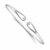 White Ice Sterling Silver Rhodium-plated Diamond Bangle