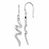 White Ice Sterling Silver Rhodium-plated Diamond Shepherd Hook Dangle Earrings