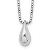 White Ice Sterling Silver Rhodium-plated 18 Inch Diamond Teardrop Necklace with 2 Inch Extender