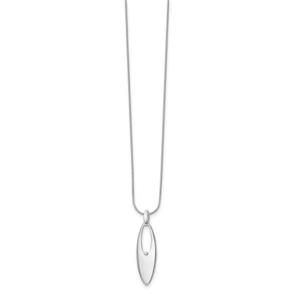 White Ice Sterling Silver Rhodium-plated 18 Inch Diamond Necklace with 2 Inch Extender