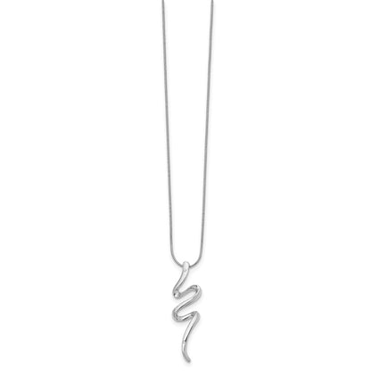 White Ice Sterling Silver Rhodium-plated 18 Inch Diamond Necklace with 2 Inch Extender