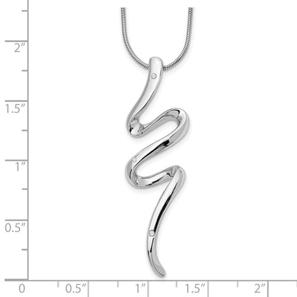 White Ice Sterling Silver Rhodium-plated 18 Inch Diamond Necklace with 2 Inch Extender