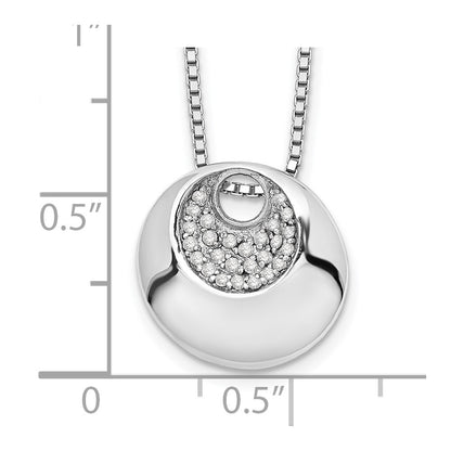 White Ice Sterling Silver Rhodium-plated 18 Inch Diamond Necklace with 2 Inch Extender