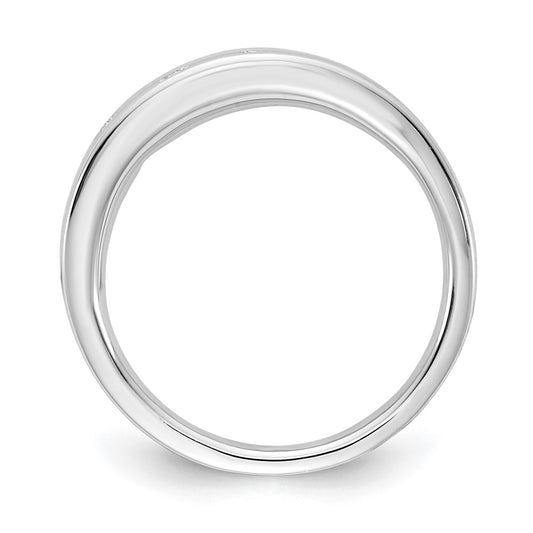 White Ice Sterling Silver Rhodium-plated Diamond Ring