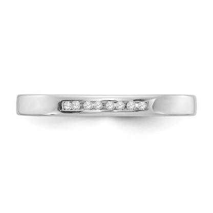 White Ice Sterling Silver Rhodium-plated Chanel-set Diamond Ring