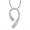 White Ice Sterling Silver Rhodium-plated 18 Inch Diamond Necklace with 2 Inch Extender