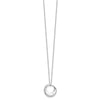 White Ice Sterling Silver Rhodium-plated 18 Inch Diamond Open Circle Necklace with 2 Inch Extender