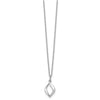White Ice Sterling Silver Rhodium-plated 18 Inch Diamond Necklace with 2 Inch Extender