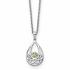 White Ice Sterling Silver Rhodium-plated 18 inch Peridot Necklace with 2 inch Extender