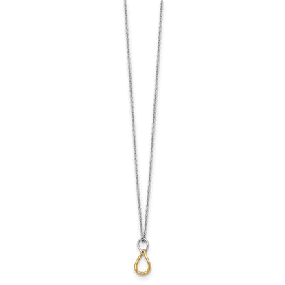 White Ice Sterling Silver Rhodium-plated Gold-tone 18 Inch Diamond Necklace with 2 Inch Extender