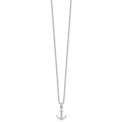White Ice Sterling Silver Rhodium-plated 18 Inch Diamond Necklace with 2 Inch Extender