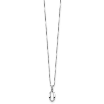 White Ice Sterling Silver Rhodium-plated 18 Inch Diamond Necklace with 2 Inch Extender