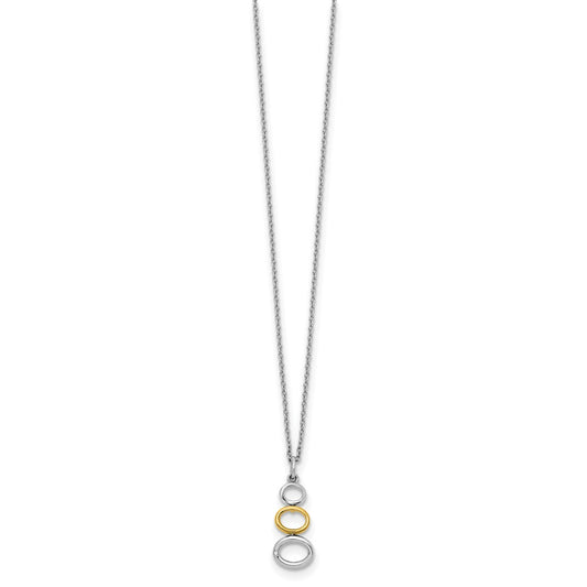 White Ice Sterling Silver Rhodium-plated Gold-tone 18 Inch Diamond Necklace with 2 Inch Extender