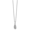 White Ice Sterling Silver Rhodium-plated 18 Inch Diamond Spiral Necklace with 2 Inch Extender