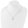 White Ice Sterling Silver Rhodium-plated 18 Inch Diamond Spiral Necklace with 2 Inch Extender
