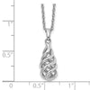 White Ice Sterling Silver Rhodium-plated 18 Inch Diamond Spiral Necklace with 2 Inch Extender