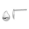 White Ice Sterling Silver Rhodium-plated Diamond Teardrop Post Earrings