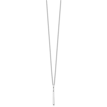 White Ice Sterling Silver Rhodium-plated 18 Inch Diamond Necklace with 2 Inch Extender