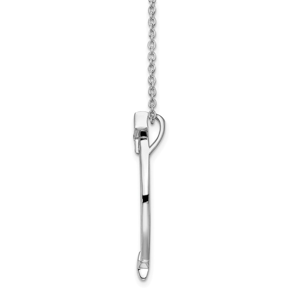 White Ice Sterling Silver Rhodium-plated 18 Inch Diamond Stars Necklace with 2 Inch Extender