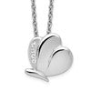 White Ice Sterling Silver Rhodium-plated 18 Inch Diamond Butterfly Necklace with 2 Inch Extender