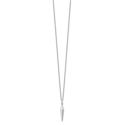 White Ice Sterling Silver Rhodium-plated 18 Inch Diamond Necklace with 2 Inch Extender