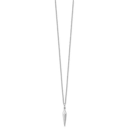 White Ice Sterling Silver Rhodium-plated 18 Inch Diamond Necklace with 2 Inch Extender