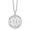 White Ice Sterling Silver Rhodium-plated 18 Inch Diamond Letter H Initial Necklace with 2 Inch Extender