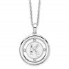 White Ice Sterling Silver Rhodium-plated 18 Inch Diamond Letter K Initial Necklace with 2 Inch Extender