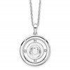 White Ice Sterling Silver Rhodium-plated 18 Inch Diamond Letter O Initial Necklace with 2 Inch Extender