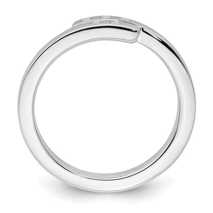 White Ice Sterling Silver Rhodium-plated Diamond Ring